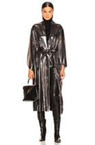 Norma Kamali Midcalf Robe In Metallic