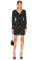 Zimmermann Fleeting Cinched Dress In Black,polka Dots