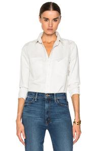 Mother Ripped Double Foxy Top In White