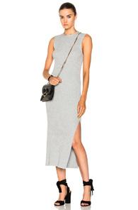 Frame Denim Sleeveless Rib Dress In Gray