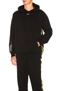 Off-white Tape Hoodie In Black