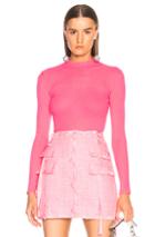 Msgm Ribbed Sweater In Pink