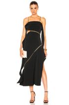 Jonathan Simkhai For Fwrd Pearl Studded Strapless Dress In Black