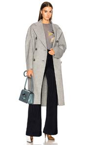 Acne Studios Cales Double Coat In Gray