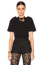Giambattista Valli Lana Melange Short Sleeve Sweater In Black