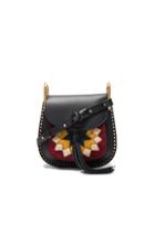 Chloe Small Suede Patchwork Hudson Bag In Black