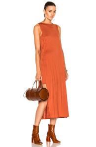 Acne Studios Ethel Tencel Jersey Midi Dress In Orange