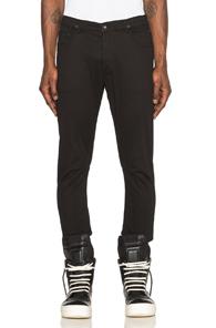 Drkshdw By Rick Owens Torrence Cropped Jeans In Black