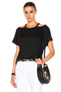 Rag & Bone/jean Cutout Short Sleeve Tee In Black