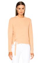 Proenza Schouler Wool Cashmere Side Lacing Sweater In Orange