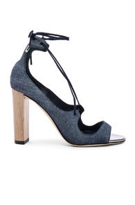 Jimmy Choo Leather Vernie Heels In Blue