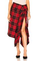 Monse Blanket Wrap Skirt In Red,plaid