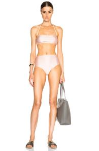 Adriana Degreas Bandeau Bikini In Neutrals