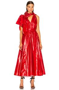 Calvin Klein 205w39nyc Tie Neck Midi Dress In Red