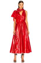 Calvin Klein 205w39nyc Tie Neck Midi Dress In Red