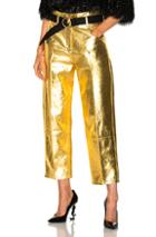 Petar Petrov Haig Cropped Pant In Metallics,yellow