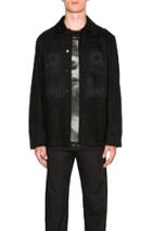 Givenchy Jesus Denim Jacket In Black,abstract