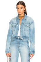 Jonathan Simkhai Button Down Cropped Jacket In Blue