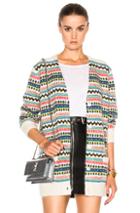 Saint Laurent Oversized Cardigan In Stripes,abstract,white
