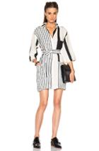 Acne Studios Cabell Striped Dress In Black,white,stripes