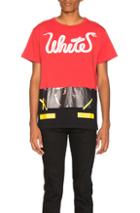 Off-white White Patchwork Tee In Red