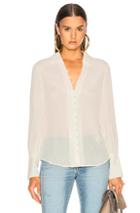 L'agence Naomi Button Loop Blouse In White