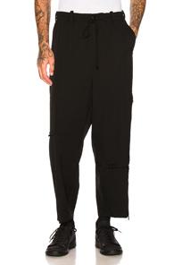 Yohji Yamamoto Cross Zip Trousers In Black