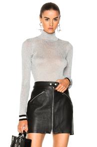 Rag & Bone Priya Long Sleeve Top In Gray,metallics
