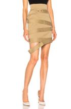 Monse Cotton Canvas Skirt In Brown,neutrals