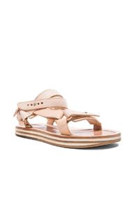 Sacai X Hender Scheme Leather Sandals In Neutrals