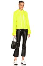 Unravel For Fwrd Cropped Oversized Sleeve Hoodie In Neon,yellow