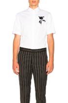 Alexander Mcqueen Embroidered Bowling Shirt In White