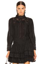Sea Aster Long Sleeve Top In Black