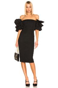 Alexachung Puff Sleeve Dress In Black