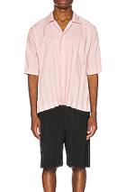 Issey Miyake Homme Plisse Edge Shirt In Pink