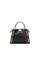 Fendi Eyelet Trim Mini Peekaboo In Black