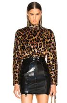 Ashish Sequin Top In Animal Print,black,metallic