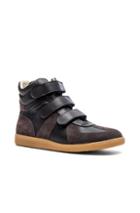 Maison Margiela Calfskin Velcro High Tops In Black