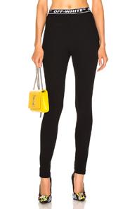 Off-white Cannette Simple Leggings In Black