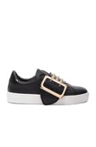 Burberry Studded Leather Westford Sneakers In Black