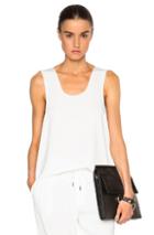 Baja East Satin Back Crepe Top In White