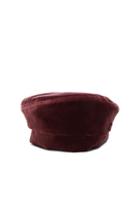 Maison Michel Florence Velvet Hat In Brown,pink