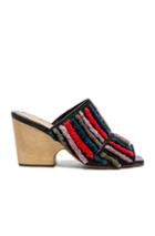 Rachel Comey Embroidered Dahl Sandals In Stripes,black