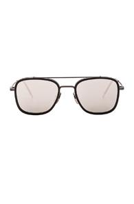 Thom Browne Square Sunglasses In Metallics,black