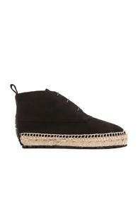 Balenciaga Espadrille Suede Ankle Boots In Black