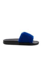 Givenchy Mink Fur Slides In Blue