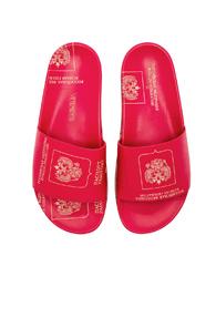 Vetements Leather Passport Slides In Red