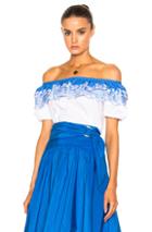 Peter Pilotto Cotton Embroidered Top In Blue,white