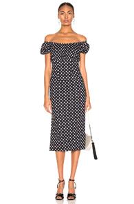 Caroline Constas Calla Dress In Black,polka Dots,white