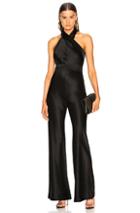 Galvan Asymmetric Sash Jumpsuit In Black